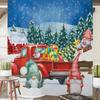 Nueva Cortina de Ducha Digital Impermeable Estampada de Halloween Navidad Amazon Comercio Exterior Transfronterizo Exportación Cortina de Baño Venta al por Mayor