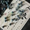 Plata tailandesa 925 que conserva el color Loto azul quemado Accesorios Pulsera de esmalte cloisonné Cuentas Accesorios para pulseras DIY Estilo nacional