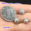 S999 Plata Pura Retro Koi Flor Cuentas Espaciadoras Cuentas Cubo Pieza Espaciadora Pulsera Tejida de Cristal Accesorios para DIY