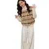 Chaqueta de algodón tejida con retazos de lana de cordero sintética vintage transfronteriza para mujer, abrigo superior americano de capas para otoño e invierno, transfronterizo europeo y americano