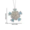 Cuerda Colgante Navideña Hecha a Mano con Cuentas de Arroz Muñeco de Nieve Árbol de Navidad Parche de Tela Colgante para Bolsa Accesorio de Decoración Festiva DIY