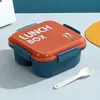 Juego de lonchera y vaso de agua de PP de grado alimenticio, lonchera sellada para estudiantes, lonchera apta para microondas para trabajadores de oficina con cubiertos