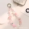 Corrente de Celular com Elemento de Coroa de Alta Qualidade Feita à Mão Série Rosa Cristal Corrente Curta Pingente de Celular Corda Decoração de Bolsa Nova