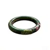 Pulsera de Jade Hetian Natural, Joyería de Jade, Nuevo Estilo Chino, Esmalte Antiguo Pintado en Oro Tallado, Pulsera de Jade