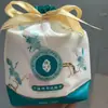 Em estoque rolo de toalha de limpeza toalha bolsa com cordão bolsa de embalagem de toalha facial descartável bolsa com cordão transparente fosca portátil