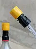 Accesorios para máquina de lavado de autos inalámbrica: pistola de agua portátil, recargable, alimentada por batería de litio, máquina de limpieza, conector para botella de Coca-Cola y Sprite, y junta de tubería de agua
