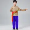 Niños gente común agricultores traje de actuación período de la República de China gente común chica de pueblo granja del norte de Shaanxi