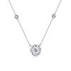 Collar inteligente Mobius para mujer, sencillo, ligero, de lujo, de acero inoxidable con forma de corazón, cadena de clavícula para novia, regalo de cumpleaños