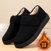 Zapatos de Algodón para Mujer con Velcro, Botas Calientes para Mujer, Botas de Algodón Casuales de Moda, Botas de Nieve Espesas de Terciopelo, Botines Cómodos de Suela Suave