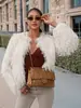 Chaqueta con Borlas de Comercio Exterior Transfronterizo Europeo y Americano 2026 Primavera Nuevo Estilo Moda Peluda de Piel Sintética Tendencia Chaqueta con Borlas para Mujer