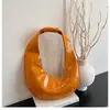 Bolso de Hombro para Mujer de Diseño de Nicho Transfronterizo, Piel Brillante, Bolso de Mano, Bolso Sencillo Nube, Bolso de Moda de Lujo Ligero