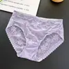 Ropa interior de encaje sexy cómoda de estilo nuevo Hongxuan para mujer, Tanga transpirable de cintura alta hueco