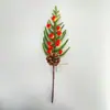 Galhos de Pinha Artificial de Natal Transfronteiriços, Flocos de Neve, Agulhas de Pinheiro, Frutas Vermelhas, Galhos de Frutas Vermelhas, Enfeites de Decoração de Feriado, Agulhas de Pinheiro para Buquê de Natal
