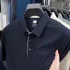 Camiseta de Manga Corta para Hombre 2026 Verano Color Sólido Casual de Negocios Cuello Campana Algodón Mercezado Camiseta de Manga Corta para Hombre para Hombres