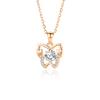 Diseño original plata esterlina s925 Smart moissanita mariposa volando dulce niña nicho moda azul marino collar para mujer que combina con todo