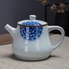 Novo Kung Fu Tea Set Dez cabeças Pequena Flor Tampa Tigela Casa Simples Bule Chá Xícara Set High-end Caixa de Presente