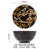 Vajilla de cerámica japonesa de 8 pulgadas pintada a mano en relieve bajo cubierta restaurante hilo tazón Sheng grande para el hogar tazón grande para sopa