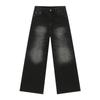 Nirben Denim Jeans Retro Americanos Nuevos para Hombre Lavados Sueltos Joker Casual Pierna Recta Pierna Ancha Pantalones