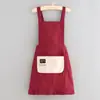 Avental Saia Princesa Estilo Coreano Repelente à Água Verão Fino Cozinha Casa Avental de Cintura para Mulheres Uniforme de Trabalho para Catering Impressão