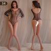 Lingerie Sexy, Roupa de Rede, Conjunto Paixão Sem Tirar, Meias Transparentes com Abertura no Entrepernas, Uniforme Sexy Tentação, Peça Única Dropshipping