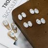 Rinestones para Arte de Uñas Flor de Hielo Dongzhou Rinestones Delgados con Forma de Huevo Punta Gruesa Fondo Plano Rinestones para Joyería DIY Accesorios Rinestones Ovalados para Uñas Hielo Triturado Blanco