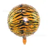 Balão de filme de alumínio com estampa de animal de 18 polegadas festa de animais estampa de girafa estampa de leopardo estampa de tigre balão de folha de alumínio atacado
