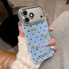 Estilo Ins coração feminino tela cheia bolinhas com strass protetor de lente adequado para capa de celular iPhone 17 Pro Max 15 Pro