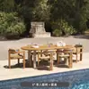 Cadeira de Jantar Estilo Wabi-Sabi Estilo Chinês Simples Cadeira de Madeira Maciça Cadeira com Braço e Encosto Mesa de Jantar Cadeira de Negociação Escritório de Vendas de Hotel Banco Individual