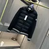 Estación Europea M Chaqueta de Plumas Marca de Moda Tendencia Mangas de Punto de Lana Moda Simple para Hombres y Mujeres Chaqueta Abrigo con Cuello Alto