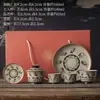 Novo Conjunto de Chá Estilo Chinês Ru Kiln Dunhuang Budas Voadores Cerâmica Colorida Sob Esmalte Tampa de Tigela, Bule, Xícara de Chá e Conjunto de Presente