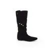 Primer Encuentro Temporada Aumentar Altura Estilo Coreano Hebilla Plisado Media Pantorrilla Acumulados Botas Mujer Otoño Invierno Nuevo Caqui Botas Largas