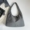 Bolsa de hombro tipo tote de gran capacidad, estilo casual perezoso, nicho, estilo coreano, Shuai Mi Jia, nueva, color sólido, para ir al trabajo