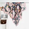 Lenço de seda de 90cm para mulheres, versátil e elegante, lenço pequeno rosa para pescoço, acessório estiloso para combinar com camisas, xales e lenços de cabeça