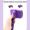 Cepillo Autolimpiante - Peine para Quitar Pelo Muerto y Aseo Flotante para Perros y Gatos, Adecuado para Mascotas que Mudan y Tienen Pelo Largo, con Suministros para Mascotas, Morado