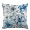 Pintura a Tinta Azul de Flores e Pássaros Azuis em Galhos Fronteiriça Mais Vendida Fronha Direto do Fabricante, Personalizável