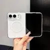 Adecuado para Funda de Teléfono Móvil Iphone18Duo, Funda Magnética Plegable de Alta Transparencia para Apple 18D, Anticaídas, Funda Protectora Transparente Integral