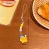 Corrente para Celular Pingente Estrela Pequena Estéreo Fofo Anjo Estrela de Cinco Pontas Pingente com Contas Decoração de Bolsa de Estudante Pingente Pequeno