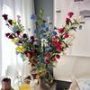 24 Flores Artificiales de Nuevo Estilo Colgantes Invertidas Campana Dorada Flores Falsas Ramas Altas Criptadas Lirio de los Valles Adornos Decorativos para Sala de Estar Flores de Boda Flores en Hilera