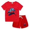 Conjunto de Camiseta de Manga Corta Redonda y Shorts de Verano para Niños 2026 Estilo Coreano Casual Absorbente de Sudor Color Caramelo Sudadera para Bebé