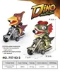 Juguete de motocicleta de dinosaurio para niños transfronterizo, de fricción, todoterreno de simulación, dinosaurio de cuatro ruedas, de fricción, para niños