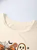 Transfronterizo 180Gemery Rose Halloween Calabaza Fantasma Estampado Talla Grande t
