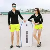 Roupa de mergulho coreana masculina e feminina dividida com proteção solar manga longa traje contra águas-vivas secagem rápida justa traje de surf roupa de mergulho