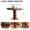 Mesa redonda estilo vintage para espacios pequeños, mesa de comedor redonda con patas de metal, mesa de comedor de madera maciza y losa de roca estilo nórdico Bauhaus, mesa de comedor Berg