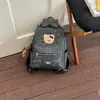 Mochila Linda de Conejito Estilo Coreano con Lunares, Mochila Simple de Gran Capacidad y Ligera para Salir, Bolso Escolar para Estudiantes Niñas