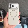 Carcasa Dura Helada Ultra Delgada Adecuada para iPhone 17 Promax Funda para Teléfono Móvil Piel-Sensación Carga Magnética Funda Protectora iPhone 16