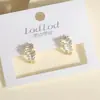 Pendientes de Flor de Perla Estilo Casual para Mujer Diseño Original Galvanizado Ecológico Aguja de Plata S925 Tienda Compra al por Mayor Accesorios