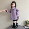 Gabardina de Algodón de Doble Botonadura Estilo Coreano para Niñas Estilo Primavera/Otoño 2026 Nueva Llegada Moda Infantil Elegante Top de Moda para Niña Pequeña