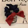 Orelhas Vermelhas Quentes ~ Scrunchie Estilo Jeans para Mulheres, Acessório de Cabeça de Luxo, Faixa de Cabeça Moda Coreana Estilo Western