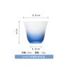 Vaso de agua de vidrio degradado de color caramelo, vaso de alto valor de color para niña, vaso de leche para el hogar, vaso de jugo, vaso de cóctel de boca ancha