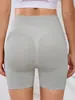 Shorts de Yoga Sem Costura Mais Vendidos no Exterior, Shorts Esportivos de Cintura Alta Levanta Bumbum Três Quartos, Shorts de Corrida ao Ar Livre Fitness Secagem Rápida